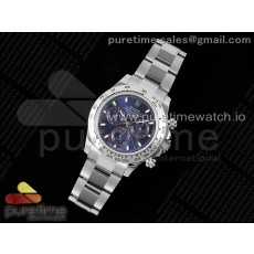 OM공장 롤렉스 스틸 데이토나 블루레이싱다이얼 브레이슬릿  Daytona 116509 SS OMF Best Edition Blue Stick Dial on SS Bracelet A7750