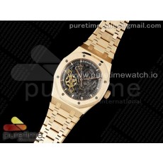 ZF공장 오데마피게 로얄오크 15407 로즈골드금통 스켈레톤다이얼 브레이슬릿 Royal Oak 41mm Skeleton 15407 RG ZF 1:1 Best Edition Skeleton Dial on RG Bracelet A3132