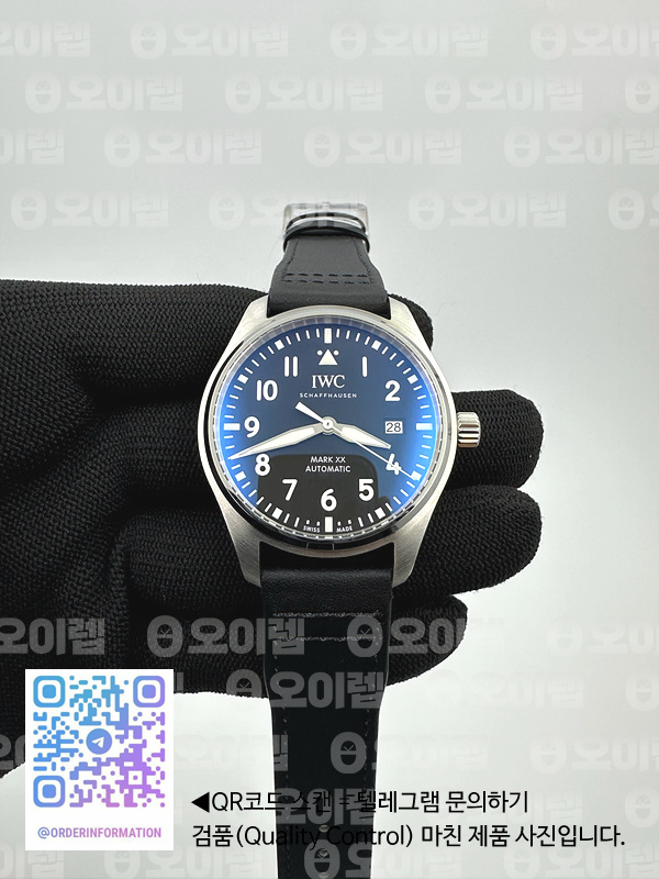 V7공장 IWC 파일럿 마크20 블랙다이얼 블랙스트랩