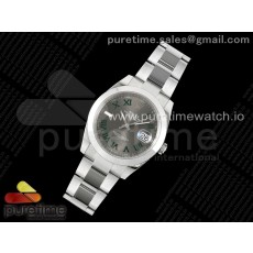 C+공장 롤렉스 데이저스트 41 스틸 슬레이트로만다이얼 돔베젤 오이스터브레이슬릿 윔블던 DateJust 41 126330 C+F 1:1 Best Edition 904L Steel Gray Dial Green Roman on SS Oyster Bracelet VR3235 씨플러스