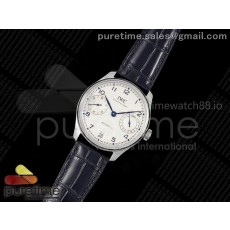 APS공장 IWC 포르투기저 스틸 화이트다이얼 블루가죽스트랩 Portugieser Automatic 42mm SS APSF 1:1 Best Edition White Dial Blue Marker on Blue Leather Strap A52011