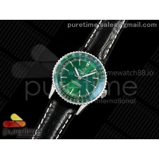 TF공장 브라이틀링 내비타이머 41 그린다이얼 블랙가죽스트랩 Navitimer 41 SS TF 1:1 Best Edition Green Dial on Black Leather Strap A2824