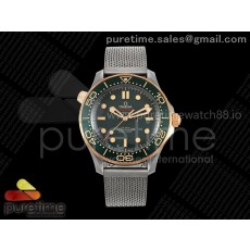 VS공장 오메가 씨마스터 다이버 300M 그린다이얼 티타늄메쉬스트랩 Seamaster 300M Diver Titanium/Bronze VSF 1:1 Best Edition Green Dial on Titanium Mesh Bracelet A8806