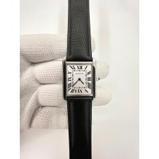 국내배송!! AF공장 까르띠에 탱크솔로 27MM 스틸 화이트다이얼 블랙소가죽스트랩 (고유번호 AF11)